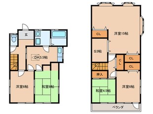 開明戸建の物件間取画像